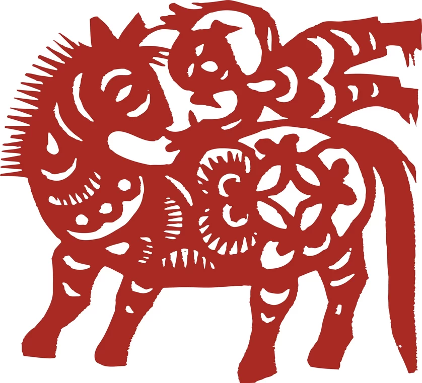 中国风中式传统喜庆民俗人物动物窗花剪纸插画边框AI矢量PNG素材【2404】
